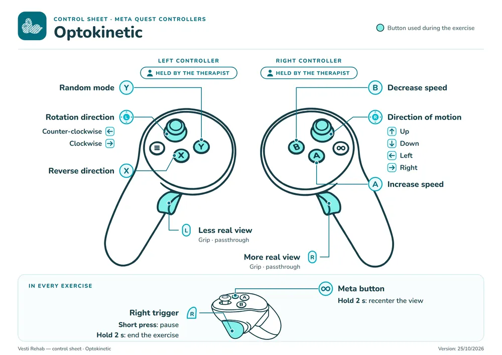 Controls sheet: Optokinetic